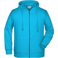 Men's Zip Hoody - Turquoise