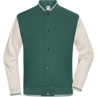 College-Jacket UNISEX - Smoky green/sandstone