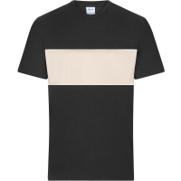 T-Shirt colour-block UNISEX - Black/sandstone