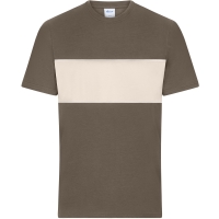 T-Shirt colour-block UNISEX - Muddy brown/sandstone