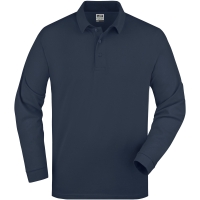 Polo Piqué Long-Sleeved - Navy