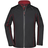 Ladies' Zip-Off Softshell Jacket - Black/red