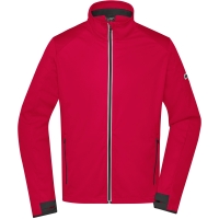 Men's Sports Softshell Jacket - Light red/black