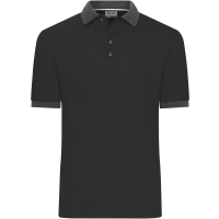 Men's Polo - Black/anthracite melange