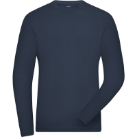 Men's BIO Stretch-Longsleeve Work - SOLID - - Navy