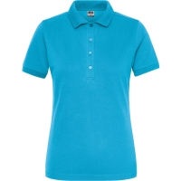 Ladies' BIO Stretch-Polo Work - SOLID - - Turquoise