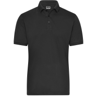 Men's BIO Stretch-Polo Work - SOLID - - Black