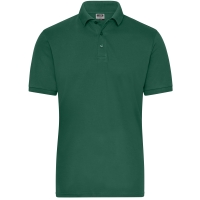Men's BIO Stretch-Polo Work - SOLID - - Dark green