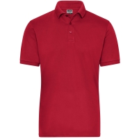 Men's BIO Stretch-Polo Work - SOLID - - Red