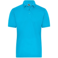 Men's BIO Stretch-Polo Work - SOLID - - Turquoise