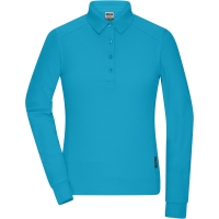 Ladies' Workwear-Longsleeve Polo - Turquoise