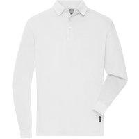Men's Workwear-Longsleeve Polo - White
