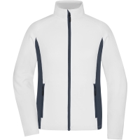 Ladies' Stretchfleece Jacket - White/carbon