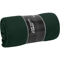 Fleece Blanket - Dark green/natural