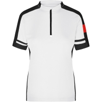 Ladies' Bike-T Half Zip - White
