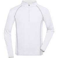 Men's Sports Shirt Longsleeve - White/silver