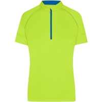 Ladies' Bike-T Half Zip - Bright yellow/bright blue