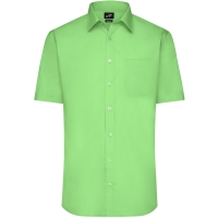 Men's Shirt Shortsleeve Poplin - Lime Green