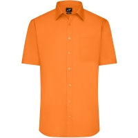 Men's Shirt Shortsleeve Poplin - Orange