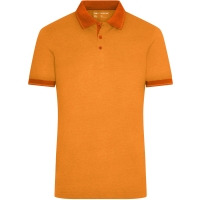 Men's Heather Polo - Orange melange/dark orange
