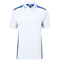 Men's Workwear Polo - COLOR - - White/royal