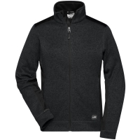 Ladies' Knitted Workwear Fleece Jacket - STRONG - - Black/black