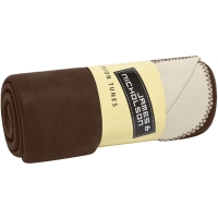 Bonded Fleece Blanket - Brown/cream