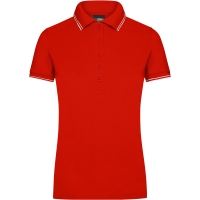 Ladies' Polo - Tomato/white