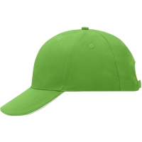 6 Panel Sandwich Cap - Lime green/white