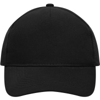 5 Panel Cap Heavy Cotton - Black