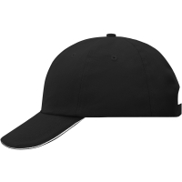 6 Panel Raver Sandwich Cap - Black/white