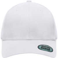 6 Panel Elastic Fit Baseball Cap - White