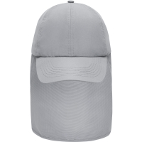 6 Panel Cap with Neck Guard - Grey
