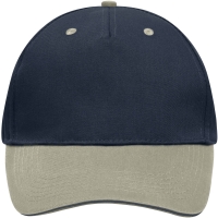 5 Panel Sandwich Cap - Navy/beige/navy