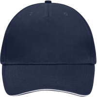 5 Panel Sandwich Cap - Navy/white