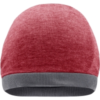 Heather Summer Beanie - Wine melange/dark grey
