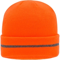 Reflective Beanie - Bright orange/silver