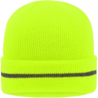 Reflective Beanie - Bright yellow/silver