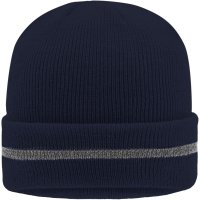 Reflective Beanie - Navy/silver