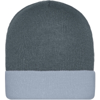 Knitted Cap - Dark grey/light grey