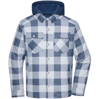 Workwear Check Shirt Jacket - Deep blue/foggy grey