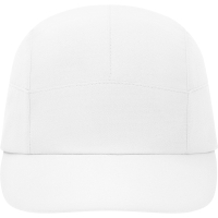 7 Panel Sports-Cap - White