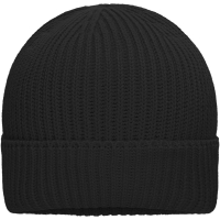 Bio Cotton Winter Beanie - Black