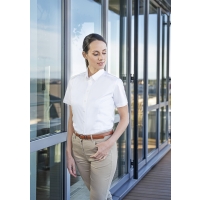 Short-Sleeve Ladies' Blouse Active-Stretch in Modern-Fit - White