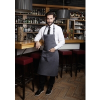 Bib Apron Basic with Buckle and Pocket - Anthracite