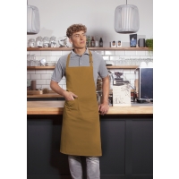 Bib Apron Basic with Buckle and Pocket - Mustard