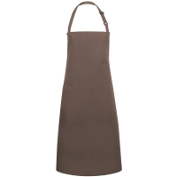 XXL Oversized Bib Apron Basic with Buckle and Pocket - Light brown