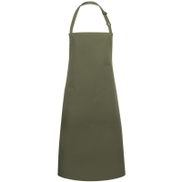 XXL Oversized Bib Apron Basic with Buckle and Pocket - Moss green