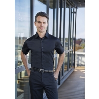 Short-Sleeve Men´s Shirt Active-Stretch in Slim-Fit - Black