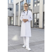 Ladies' Medical and Lab Coat Basic with Lapel Collar - White